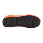 Embossed Mixed Material Lace-Up Sneaker // Fluorescent Orange (Euro: 36)