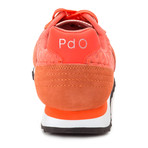 Embossed Mixed Material Lace-Up Sneaker // Fluorescent Orange (Euro: 36)