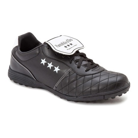 Pantofola d'Oro // Branded Fold-Over Tongue Quilted Sneaker // Black + Black (Euro: 43.5)