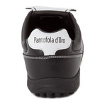 Pantofola d'Oro // Branded Fold-Over Tongue Quilted Sneaker // Black + Black (Euro: 40)