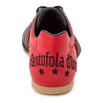 Embroidered Stripe Leather Lace-Up Sneaker // Red + Black (Euro: 41)