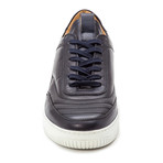 Stitched Leather Lace-Up Sneaker // Navy (Euro: 42)