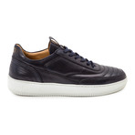 Stitched Leather Lace-Up Sneaker // Navy (Euro: 42)