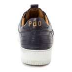 Stitched Leather Lace-Up Sneaker // Navy (Euro: 42)