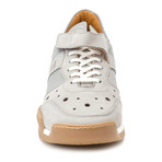 Strapped Lace-Up Perforated Nubuck Sneaker // Grey (Euro: 40)