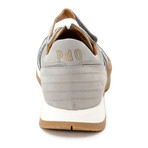 Strapped Lace-Up Perforated Nubuck Sneaker // Grey (Euro: 40)