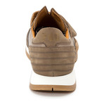 Strapped Lace-Up Perforated Nubuck Sneaker // Brown (Euro: 44)