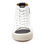 Captoe Lace-Up Hi-Top // White + Black (Euro: 43)