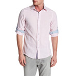 Classic Roll Up Linen Shirt // Pink (M)