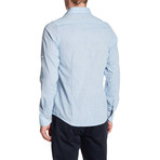 Classic Roll Up Linen Shirt // Sky (XL)