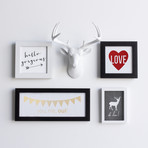 The Virginia Faux Deer Head // Mini (White)