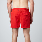 Tiger Logo Swim Short // Red (S)