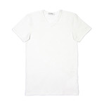 Cotton V-Neck T-Shirt // White (XL)