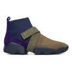 Dub Strapped High-Top Sneaker // Navy + Brown (Euro: 42)