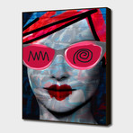 Cardboard Pink Lady (16"L x 20"H x 1.5"D)