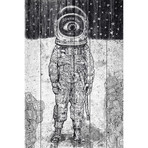 One-Eyed Space Man // White Wood (12"W x 18"H x 1.5"D)