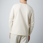 Weber Side-Zip Crewneck Hoodie // Cream (M)