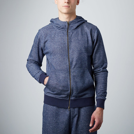 Zander Full-Zip Hoodie // Navy (XS)