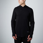 Long Sleeve Hoodie // Black (L)