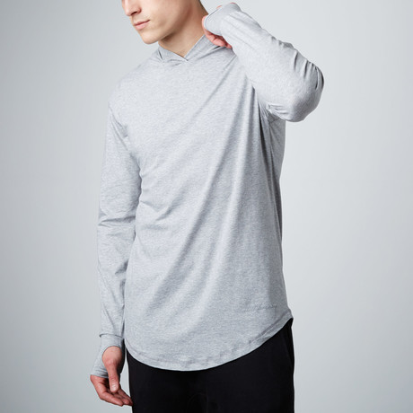 Long Sleeve Hoodie // Grey Heather (XS)