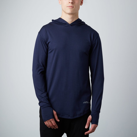 Long Sleeve Hoodie // Navy (XS)