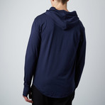 Long Sleeve Hoodie // Navy (XS)