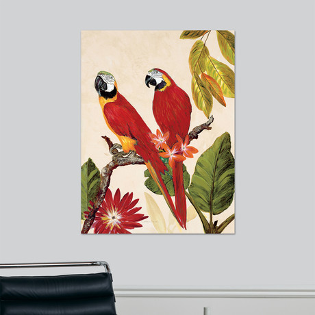 Tropical Red Pair (12"W x 16"H x 1.5"D)