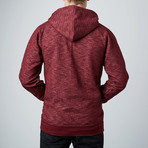 Space Dye Fleece Hoody // Maroon (XL)