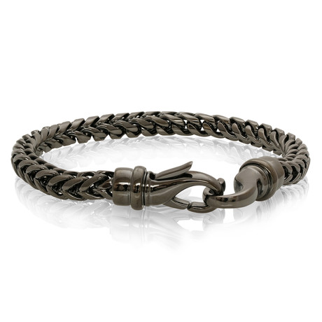Franco Design Clasp Bracelet // Gunmetal