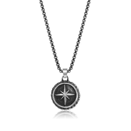 North-Star Pendant Necklace // Gunmetal