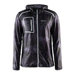 Focus Zip-Up Windbreaker // Black + Grey (L)