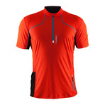 Trail Short-Sleeve 1/4 Zip Shirt // Red + Blue (XL)