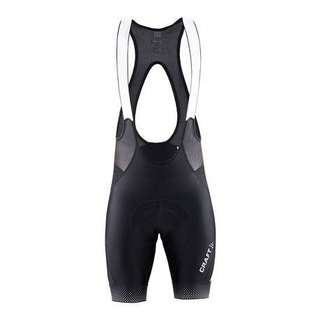 Glow Bib Training Shorts // Black + White (XS)