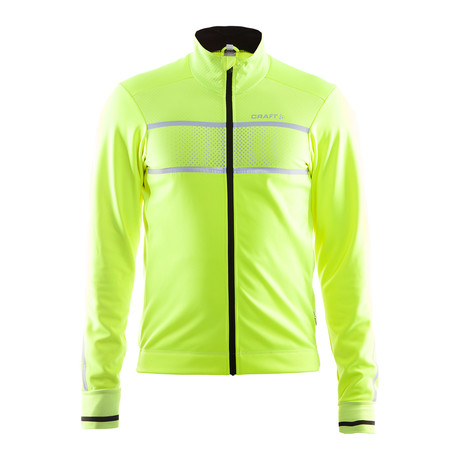 Glow Zip-Up Track Jacket // Neon Yellow + Silver (XS)