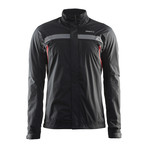 Escape Rain Jacket // Black + Red + Silver (XS)