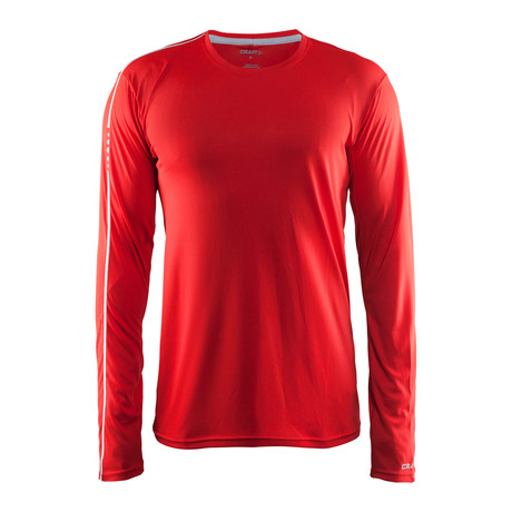 Mind Long-Sleeve Shirt // Dark Grey + Red (XS)