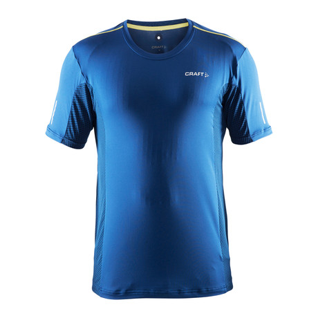 Focus Mesh Short-Sleeve Tee // Deep Blue (XS)