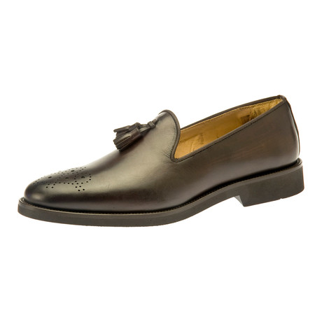 Alberto Perforated Leather Loafer // Dark Brown (Euro: 40)