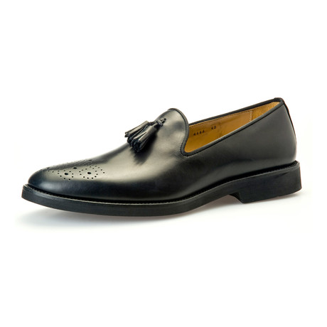 Alberto Perforated Leather Loafer // Black (Euro: 40)