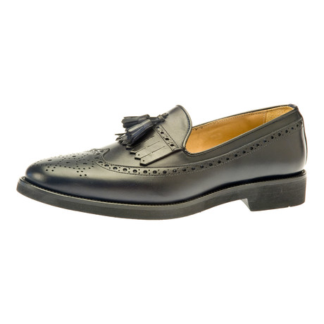 Lupo Perforated Leather Loafer // Blue (Euro: 40)