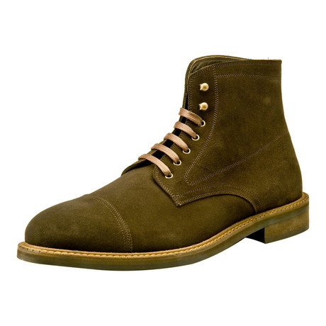 Oliver Pebbled Leather Boot // Dark Brown (Euro: 41)