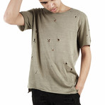 Distressed Tee // Khaki (M)