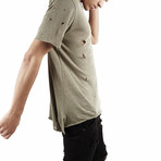 Distressed Tee // Khaki (M)