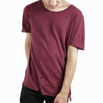 Distressed Tee // Oxblood (S)