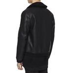 Shearling-Trimmed Jacket // Black (M)