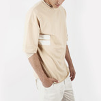 Oversized Crewneck Tee // Beige (M)