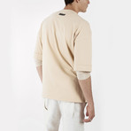 Oversized Crewneck Tee // Beige (M)