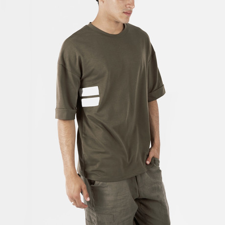 Oversized Crewneck Tee // Khaki (XS)