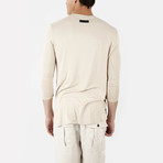 Underlayer 3/4 Sleeve Crewneck Tee // Beige (M)