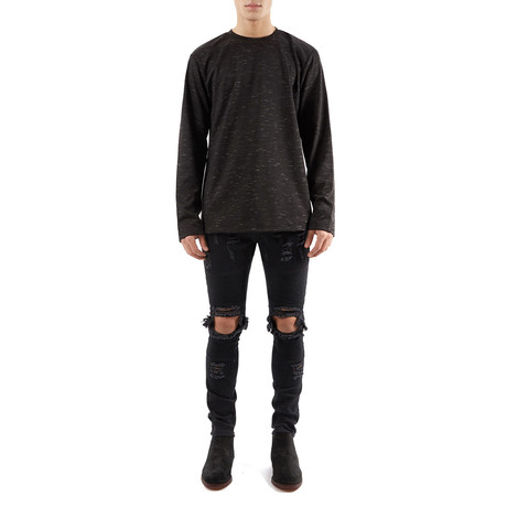 Knit Long-Sleeve Tee // Black (XS)